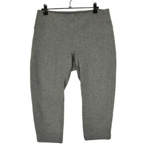 Lululemon Wunder Under Fleece Lined Crop Heathered Slate Gray 8